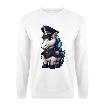 Police Unicorn - Unisex Sweatshirt - white - Front