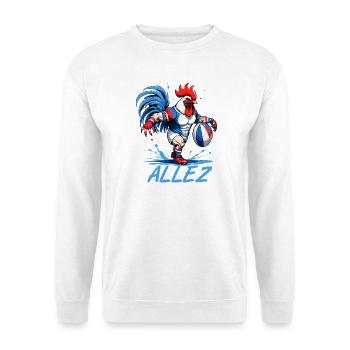 RUGBY FRANCE, sport aux couleurs bleu blanc rouge - Sweat-shirt Unisexe - blanc - Devant