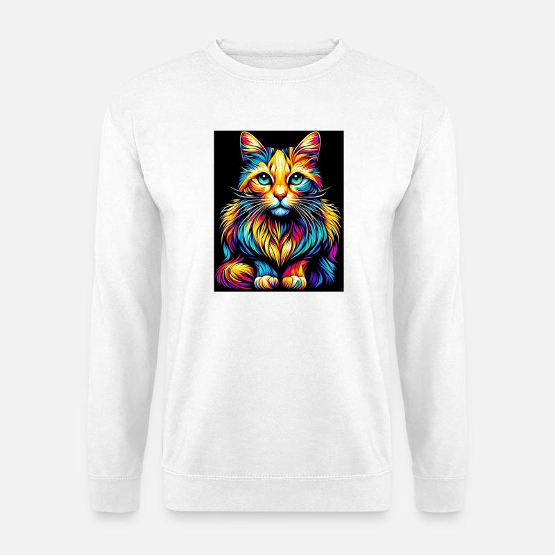 Chat - Sweat-shirt Unisexe - blanc