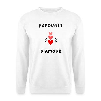 PAPOUNET. DAD. FATHER'S DAY. HAPPY FATHER'S DAY - Unisex Sweatshirt - white - Front
