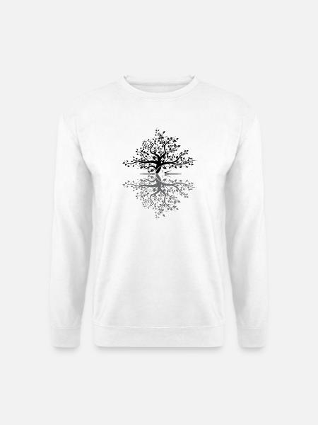 Arbre Réflexion Forêt Protection de la nature Amour en plein air - Sweat-shirt Unisexe - blanc