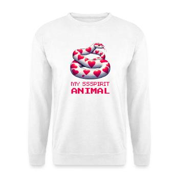 Le serpent, mon animal spirituel - Sweat-shirt Unisexe - blanc - Devant