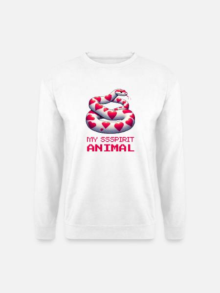 Schlange, mein Krafttier - Unisex Pullover - Weiß