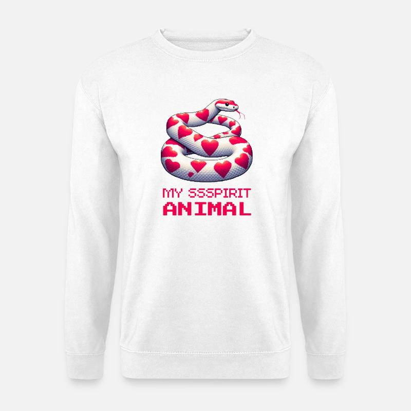 Schlange, mein Krafttier - Unisex Pullover - Weiß