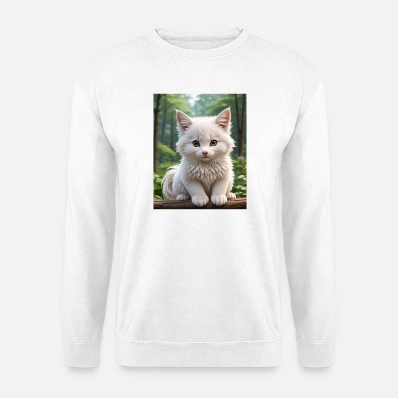 Cute Cat - Unisex Sweatshirt - white