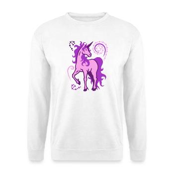 Einhorn individuell 3farbig SVG - Unisex Pullover - Weiß - Vorne
