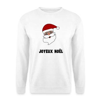 PÈRE NOËL. NOËL. JOYEUX NOËL. MERRY CHRISTMAS - Sweat-shirt Unisexe - blanc - Devant