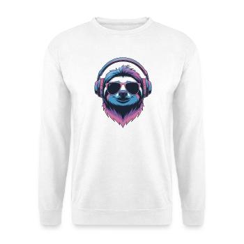 Sloth Groove Headset Vibe - Sweat-shirt Unisexe - blanc - Devant