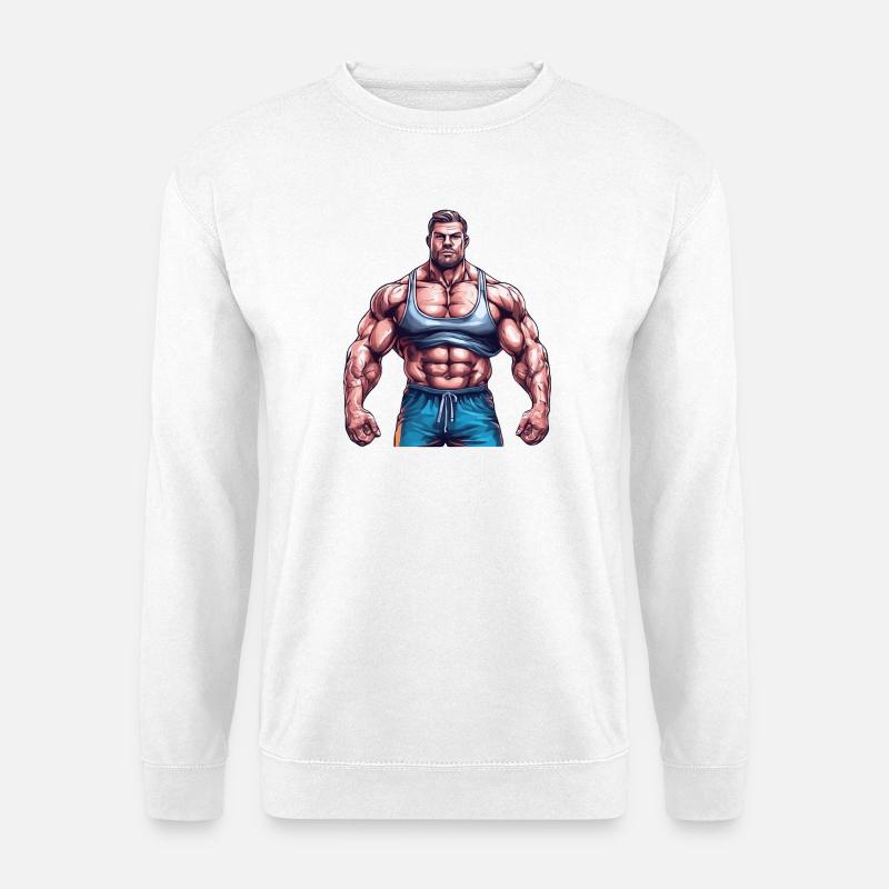 SSW13 Muskelmann2 - Unisex Pullover - Weiß