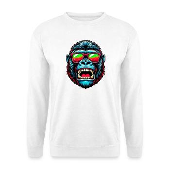 Gorillas with sunglasses - Unisex Sweatshirt - white - Front