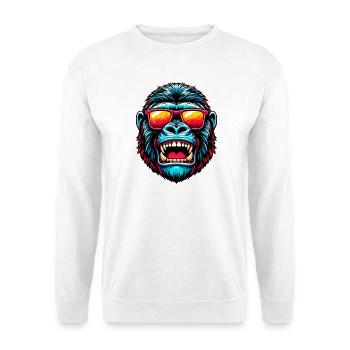Gorillas with sunglasses - Unisex Sweatshirt - white - Front