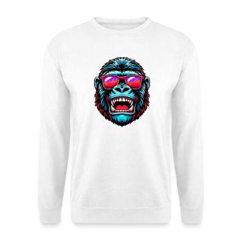 Gorillas with sunglasses - Unisex Sweatshirt - white - Front