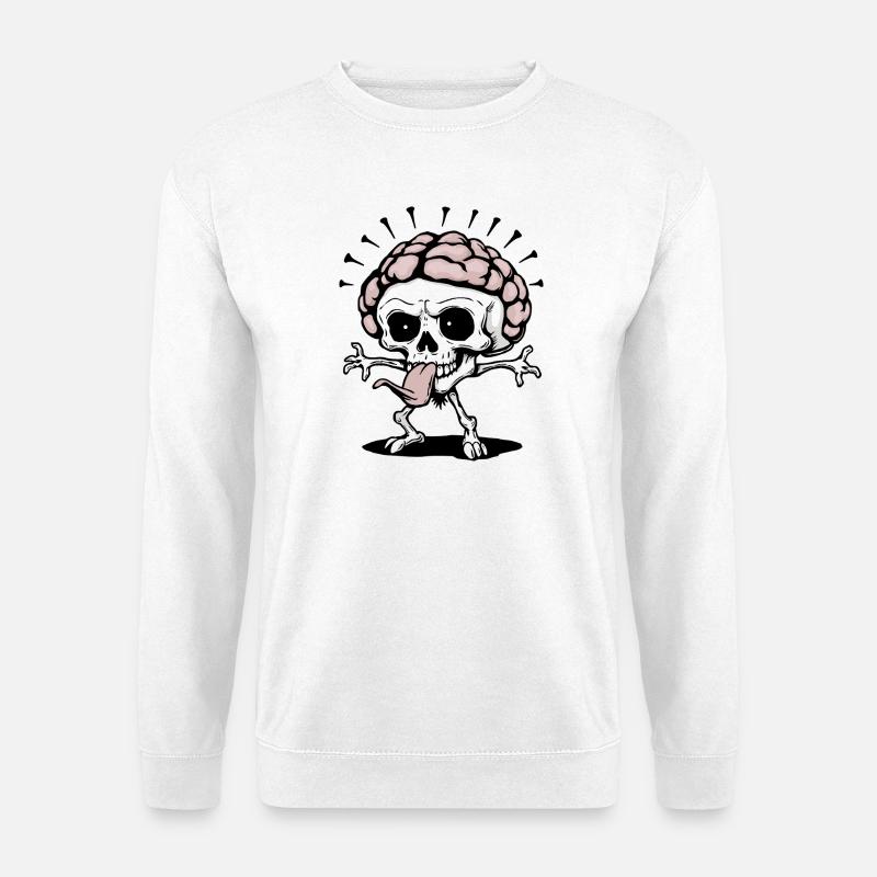 Skull Brain - Unisex Sweatshirt - white