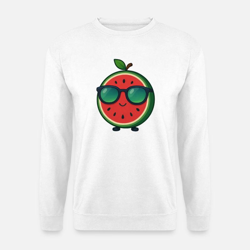 Fruchtige Wassermelone Sommer Spaß Cool Frucht - Unisex Pullover - Weiß
