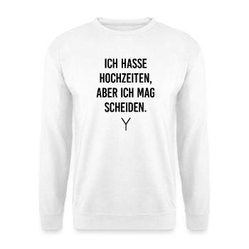 Hochzeit - Unisex Pullover - Weiß - Vorne