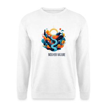 Mother Nature | Colourful landscape in the flat - Unisex Sweatshirt - white - Front