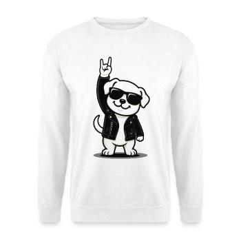Rock 'n' Roll Puppy - Unisex Sweatshirt - white - Front
