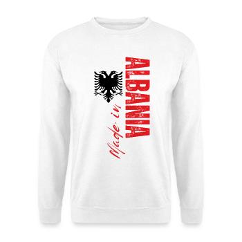 Made in Albania, Albania flag - Unisex Sweatshirt - white - Front