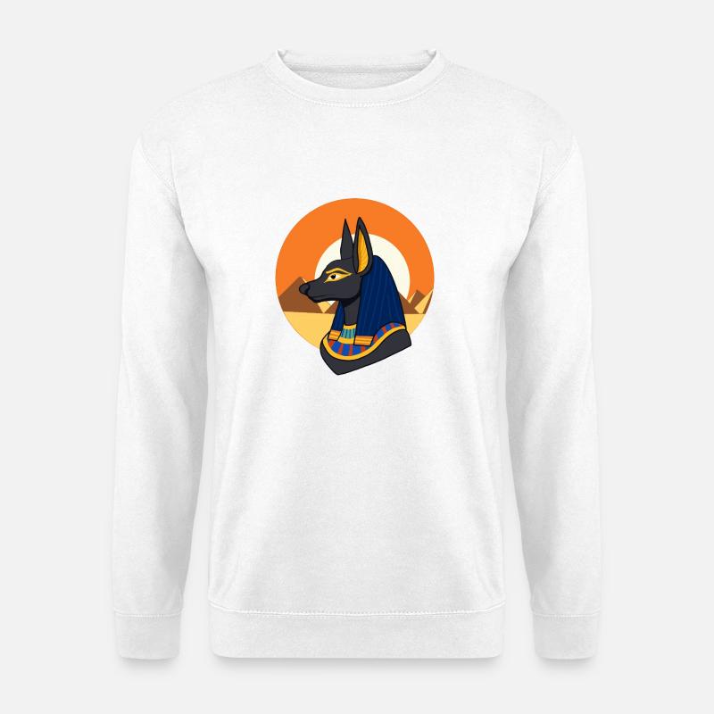 Anubis, ägyptischer Gott - Unisex Pullover - Weiß