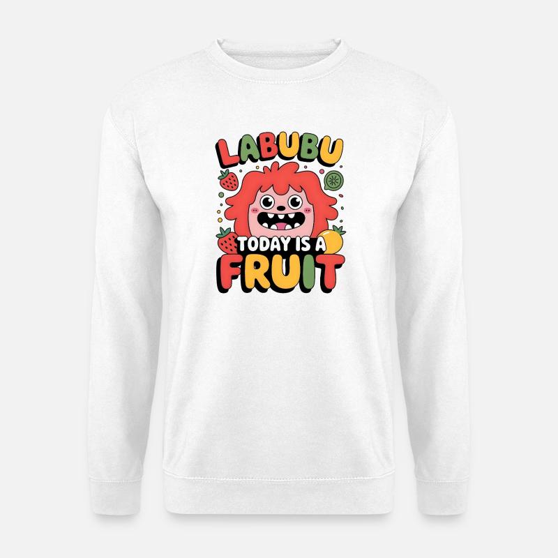 Lustige Fruchtmonster Cartoon Kunst - Unisex Pullover - Weiß
