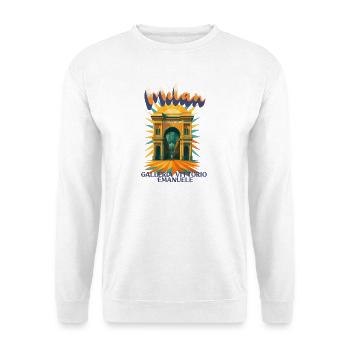 Milan- Galleria Vittorio Emanuele Retro Vintage - Unisex Sweatshirt - white - Front