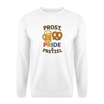 Prost, Pride and Pretzel - Unisex Pullover - Weiß - Vorne