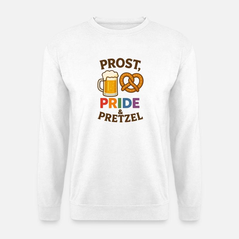 Prost, Pride and Pretzel - Unisex Pullover - Weiß