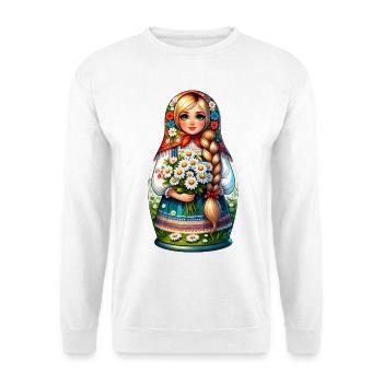 Matriochka en russe Matriochka Poupée Russe - Sweat-shirt Unisexe - blanc - Devant