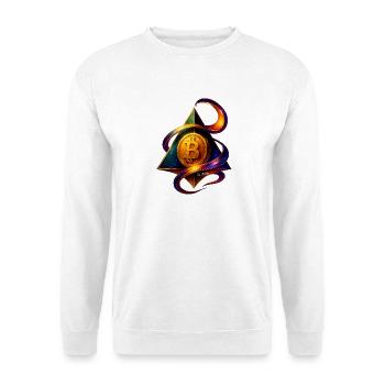 Bitcoin und Blockchain Kreativdesign - Unisex Pullover - Weiß - Vorne
