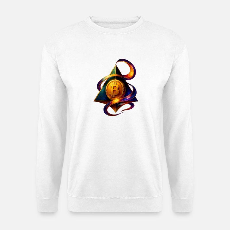 Bitcoin and Blockchain Creative Design - Unisex Sweatshirt - white