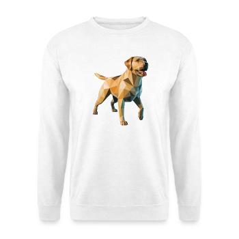Labrador Retriever - Cooles Low Poly Logo - Unisex Pullover - Weiß - Vorne
