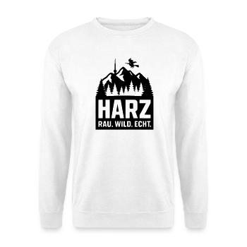 harz wild rau echt - Unisex Pullover - Weiß - Vorne