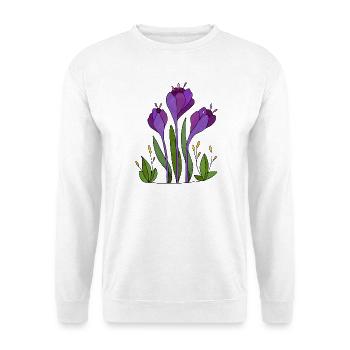 Blumen - Sweat-shirt Unisexe - blanc - Devant