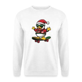 Canard Noël Drôle - Sweat-shirt Unisexe - blanc - Devant