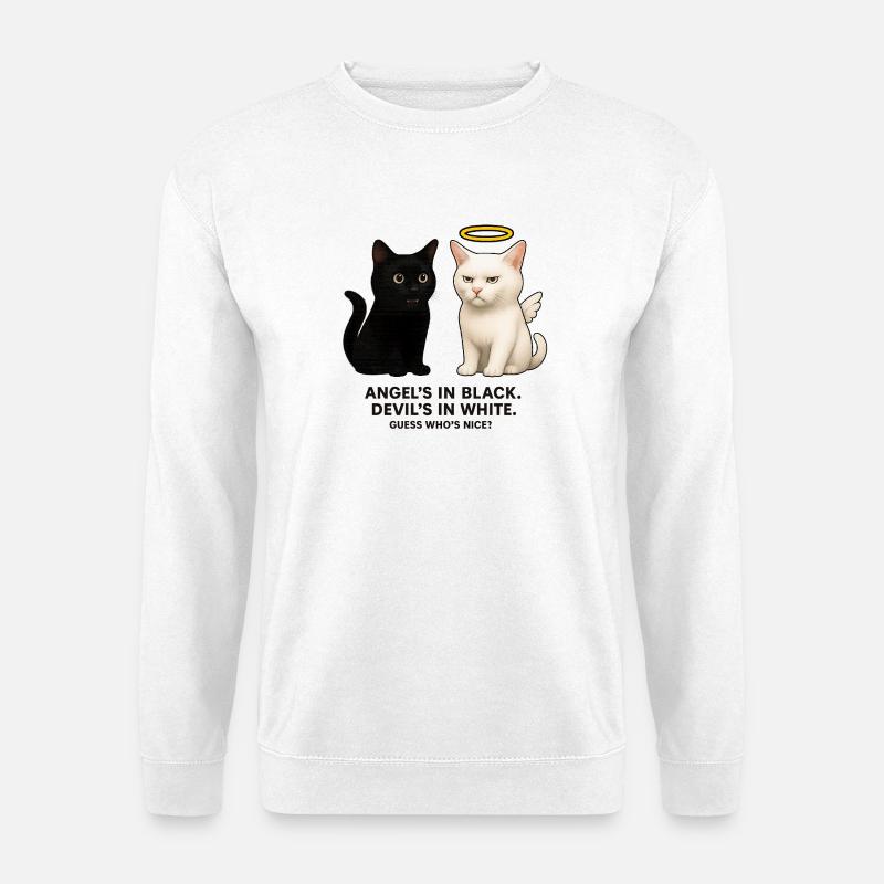 Angel vs. Devil Cats - Unisex Sweatshirt - white