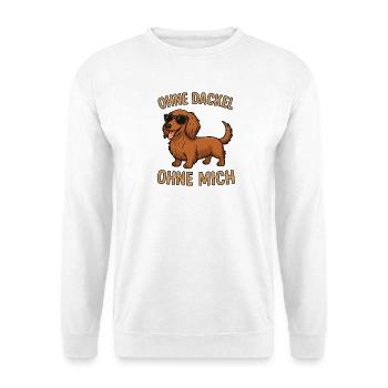 Without dachshunds - Unisex Sweatshirt - white - Front