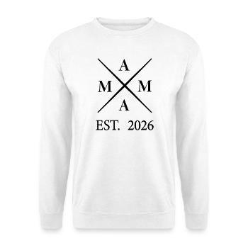 Mama EST 2026 - Unisex Pullover - Weiß - Vorne