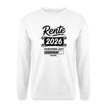 Rente Countdown Läuft - Unisex Pullover - Weiß - Vorne