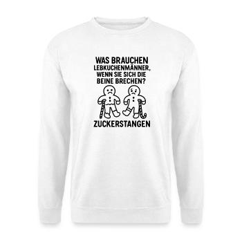 zuckerstangen lebkuchen advent witz - Unisex Pullover - Weiß - Vorne