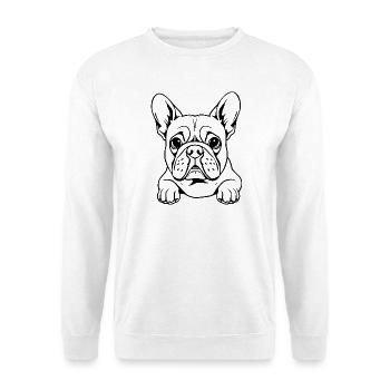 Cadeau de Noël du bouledogue français - Sweat-shirt Unisexe - blanc - Devant