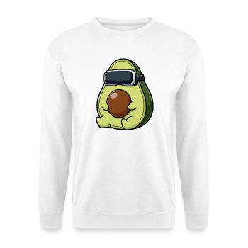 Sweet Avocado Gamer Cartoon Vegan Vegetables - Unisex Sweatshirt - white - Front