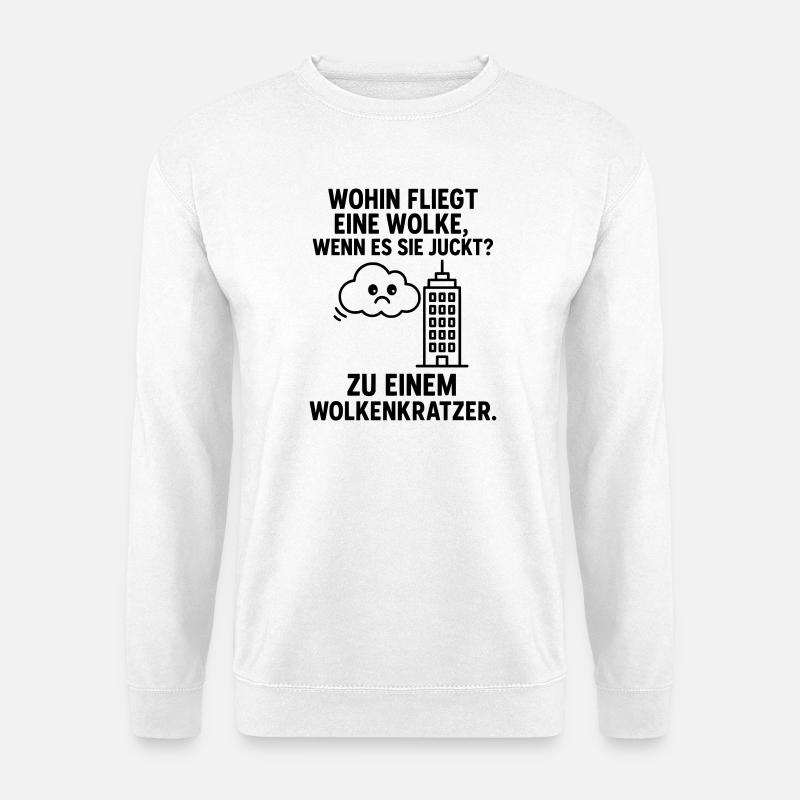 Cloud scratch children's joke - Unisex Sweatshirt - white