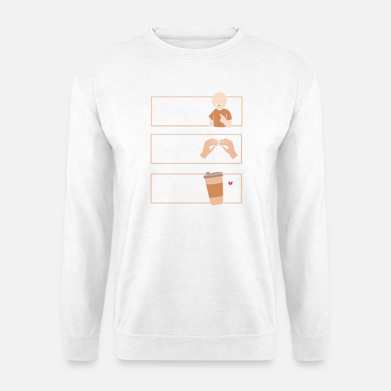 SLP Sign Language AAC Communication - Unisex Sweatshirt - white