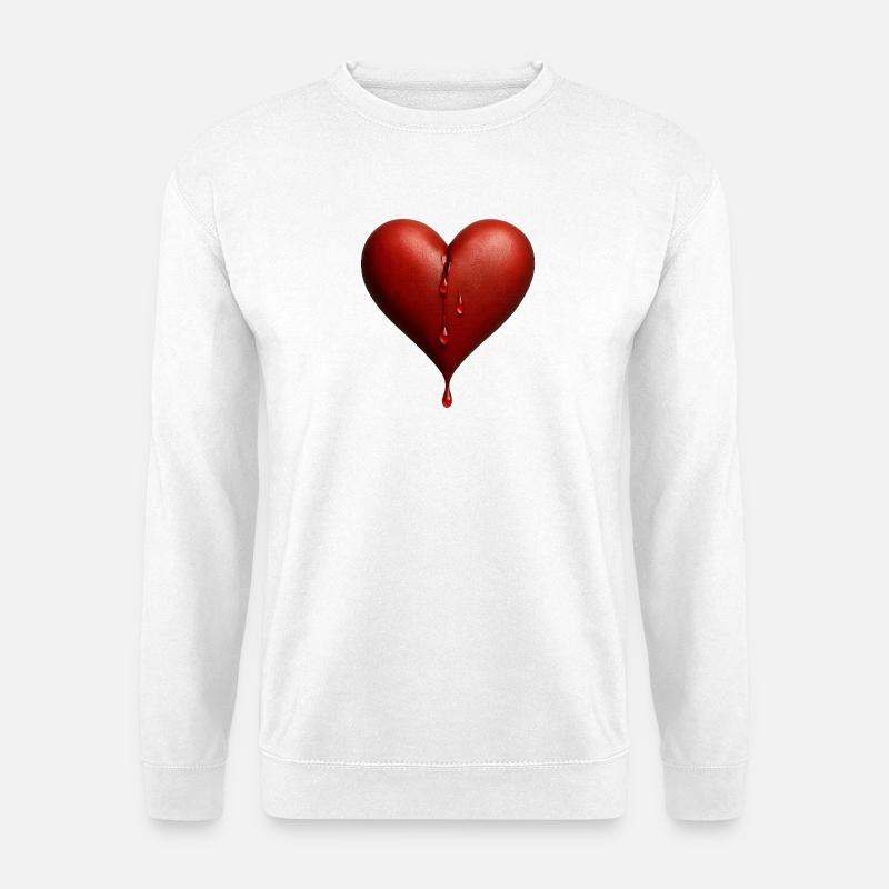 Weinendes Herz - Unisex Pullover - Weiß