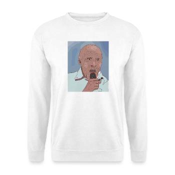 Singer portrait pop art style - Unisex Sweatshirt - white - Front