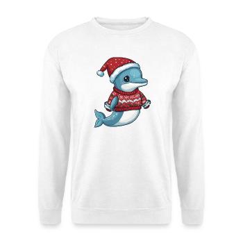Dolphin Christmas Xmas - Unisex Sweatshirt - white - Front