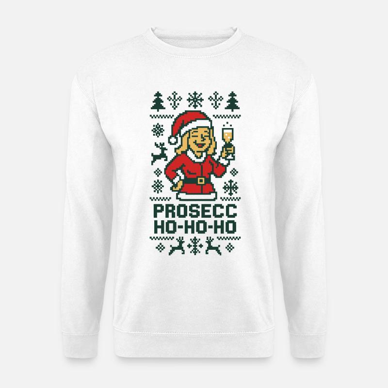 Prosecc-Ho-Ho-Ho - Unisex Pullover - Weiß