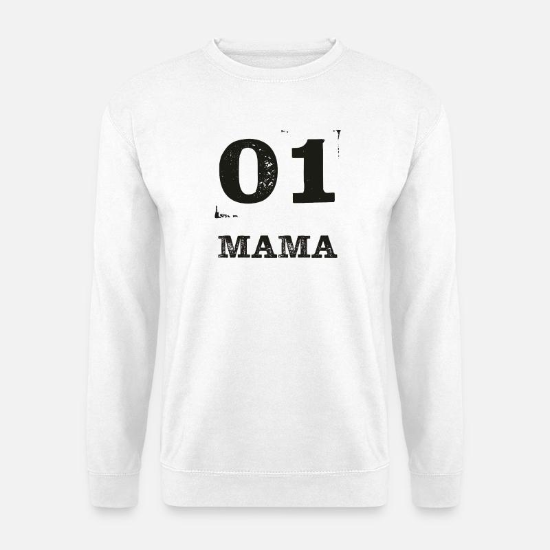 01 MAMA Distressed - Unisex Pullover - Weiß