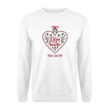 Cœur de Noël Joyeux Noël - Sweat-shirt Unisexe - blanc - Devant