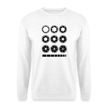 aperture exposure time camera photography - Unisex Sweatshirt - white - Front